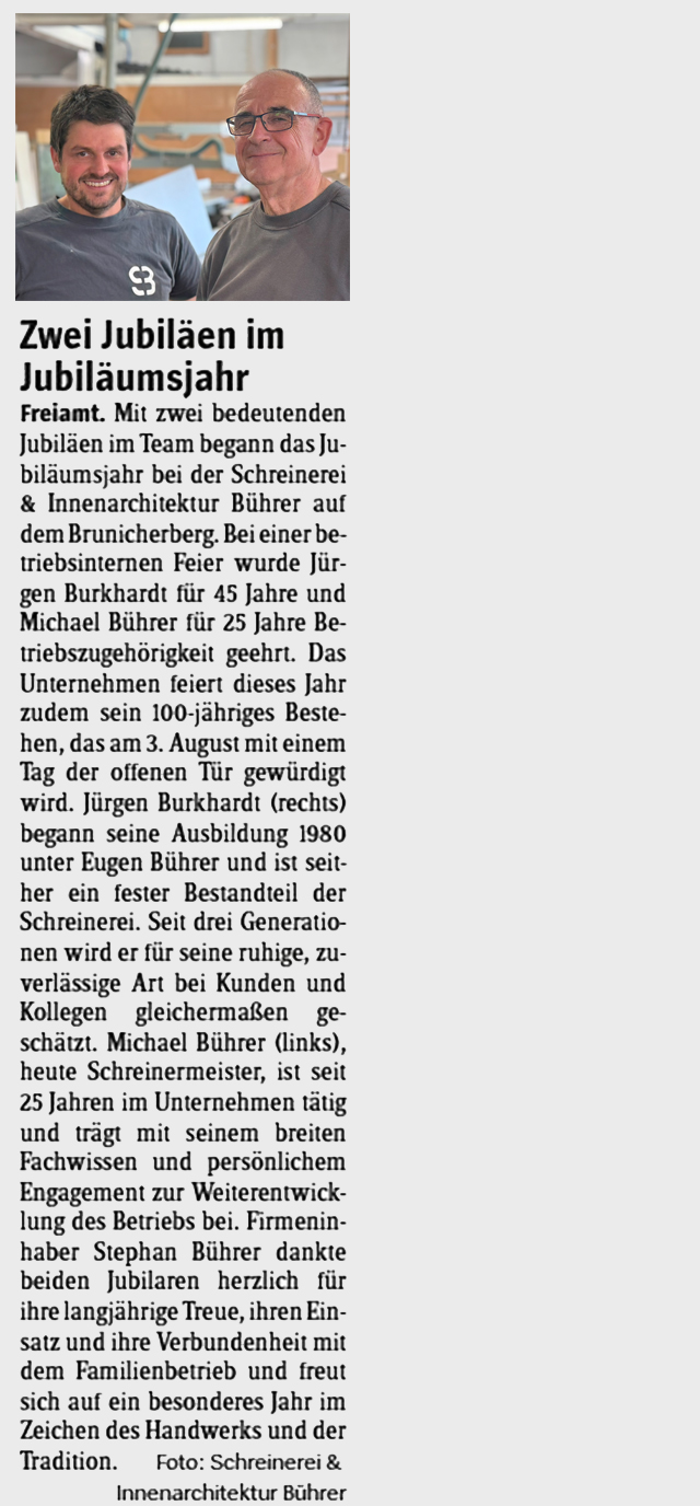 Artikel im Emmendinger Tor vom 18.06.2025